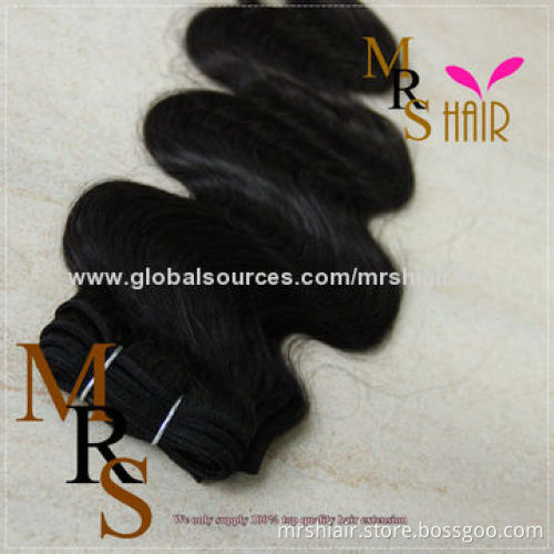 16-inch Natural Black New Body Wave Brazilian Hair Weaving